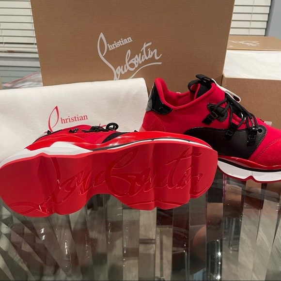 ♥️RED RUNNER! CHRISTIAN LOUBOUTIN SNEAKERS♥️ - Picture 4 of 10